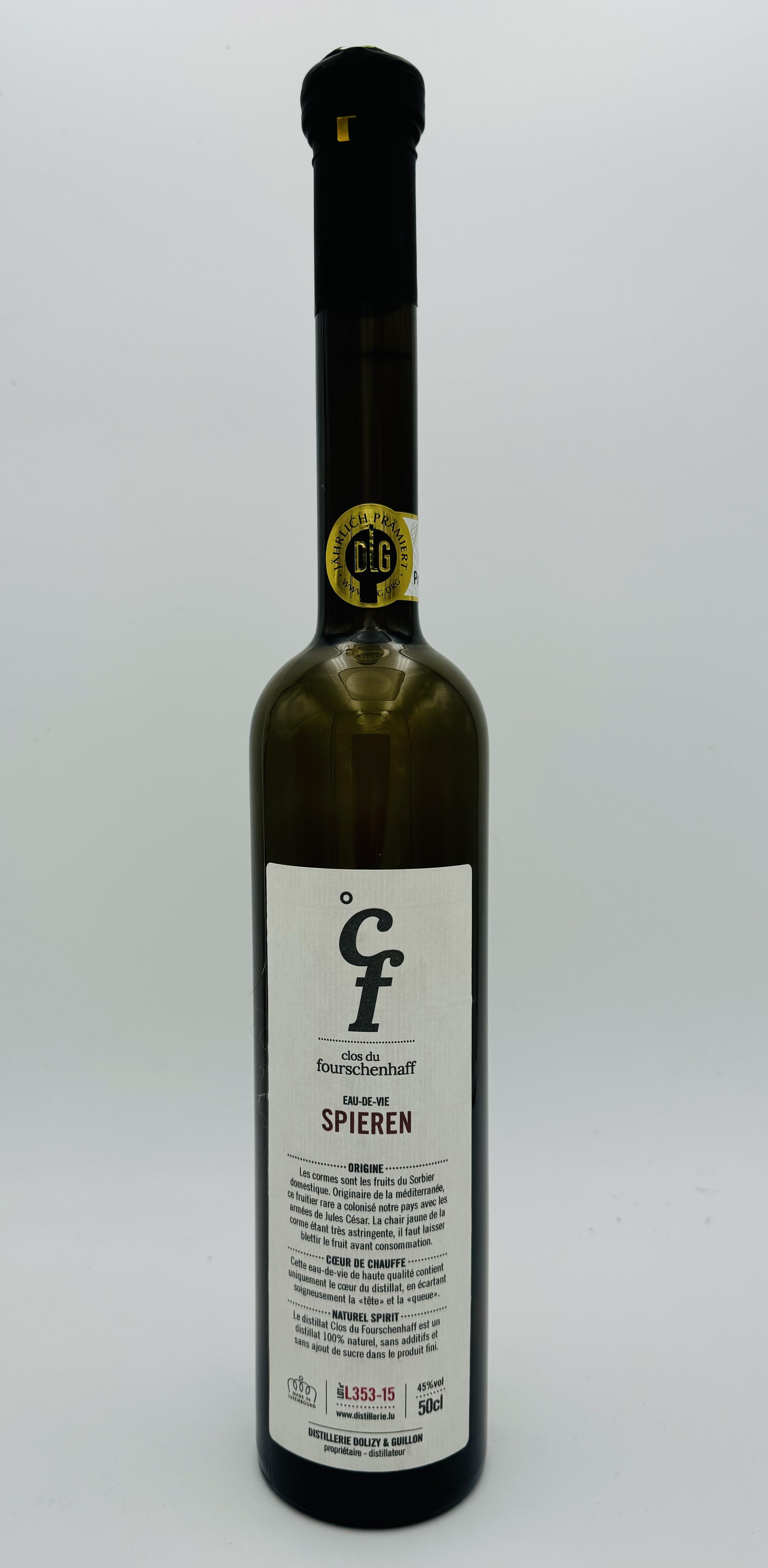 Eau de vie de Sorbiers DLG or (Spieren - Sorbus domestica)
