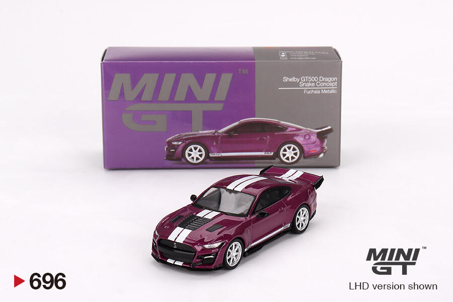 Mini GT - #MGT00696-L - Shelby GT500 Dragon Snake Concept - fuchsia métallisé - 1:64