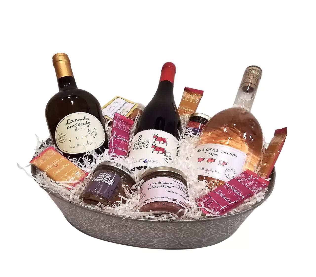 Corbeille Cadeau / Panier Garni " Basse-Cour "