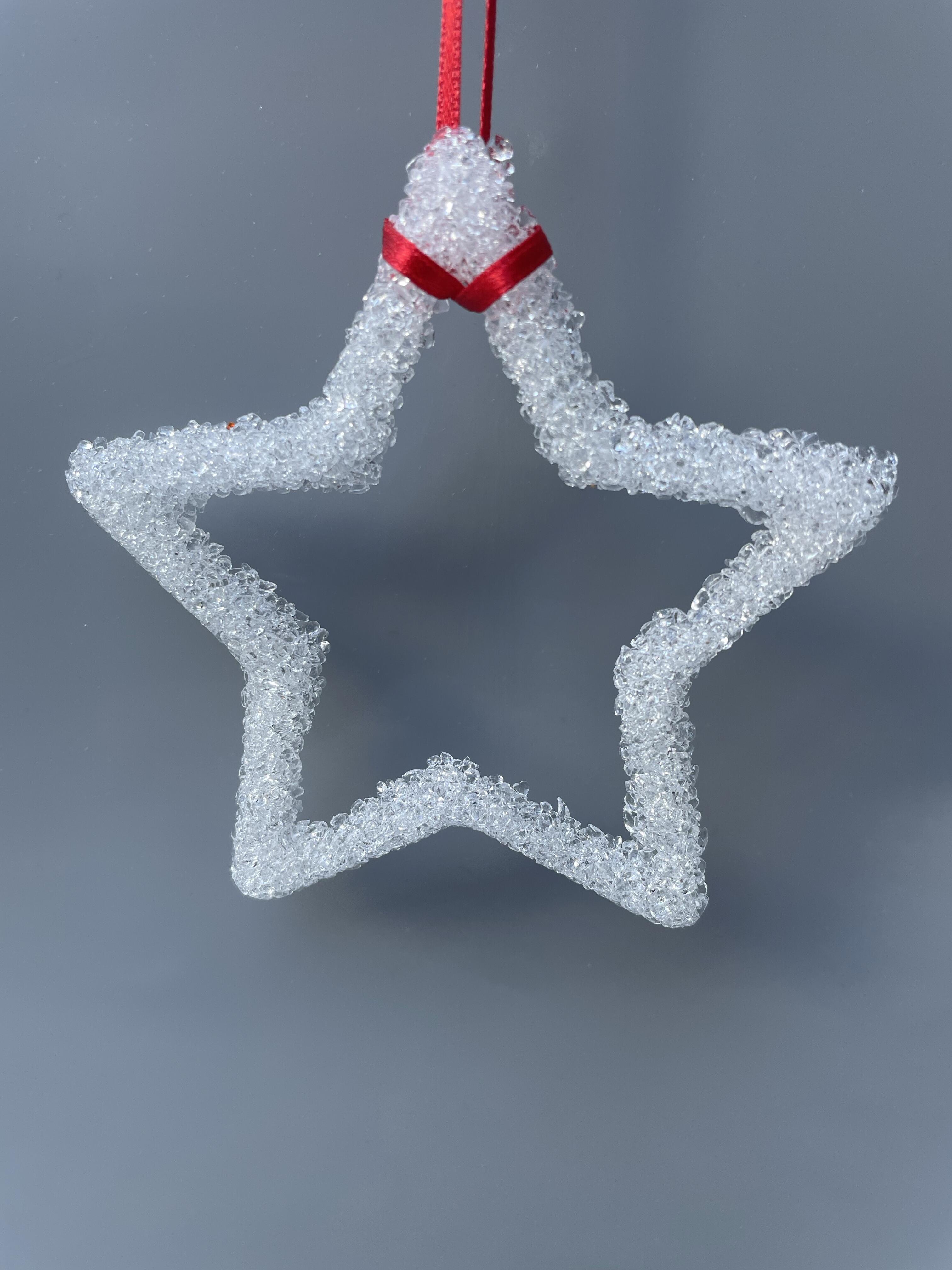 Weihnachtsdeko aus Glas “Stern” Eiskristall