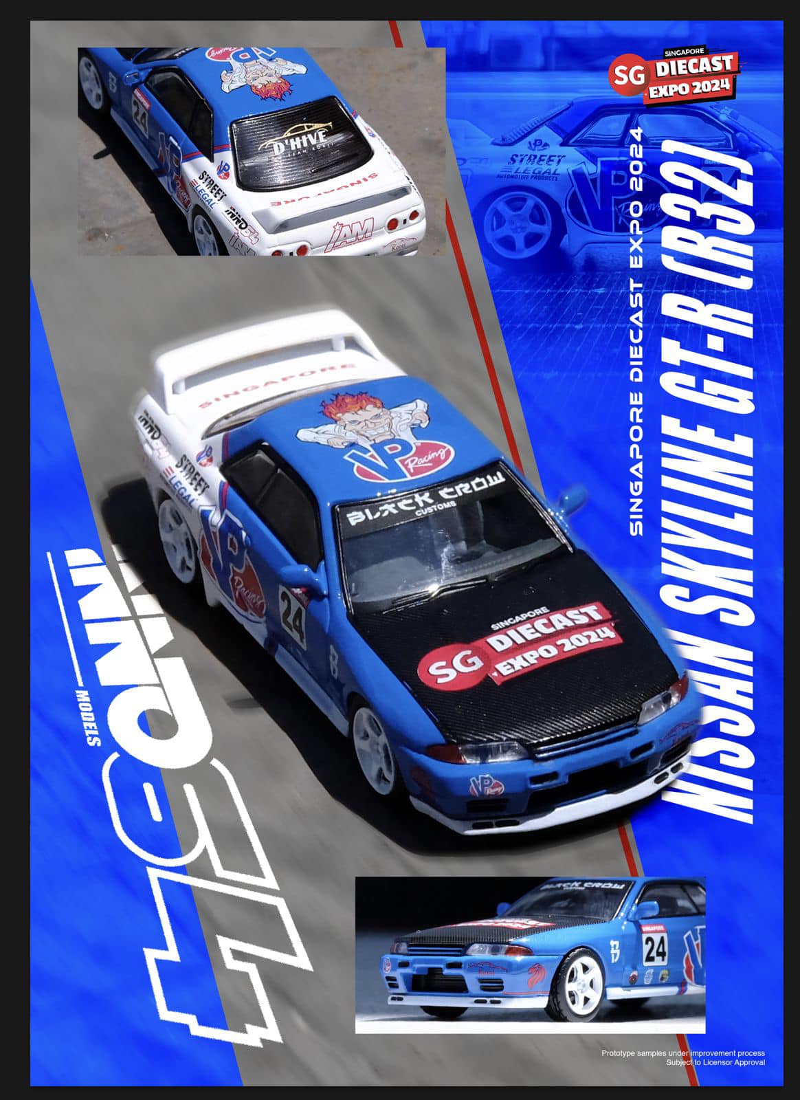 Inno Models - IN64-R32-SGDE24 - Nissan Skyline GT-R (R32) - Singapore Diecast Expo x IAM 2024 - Special Edition - 1/64
