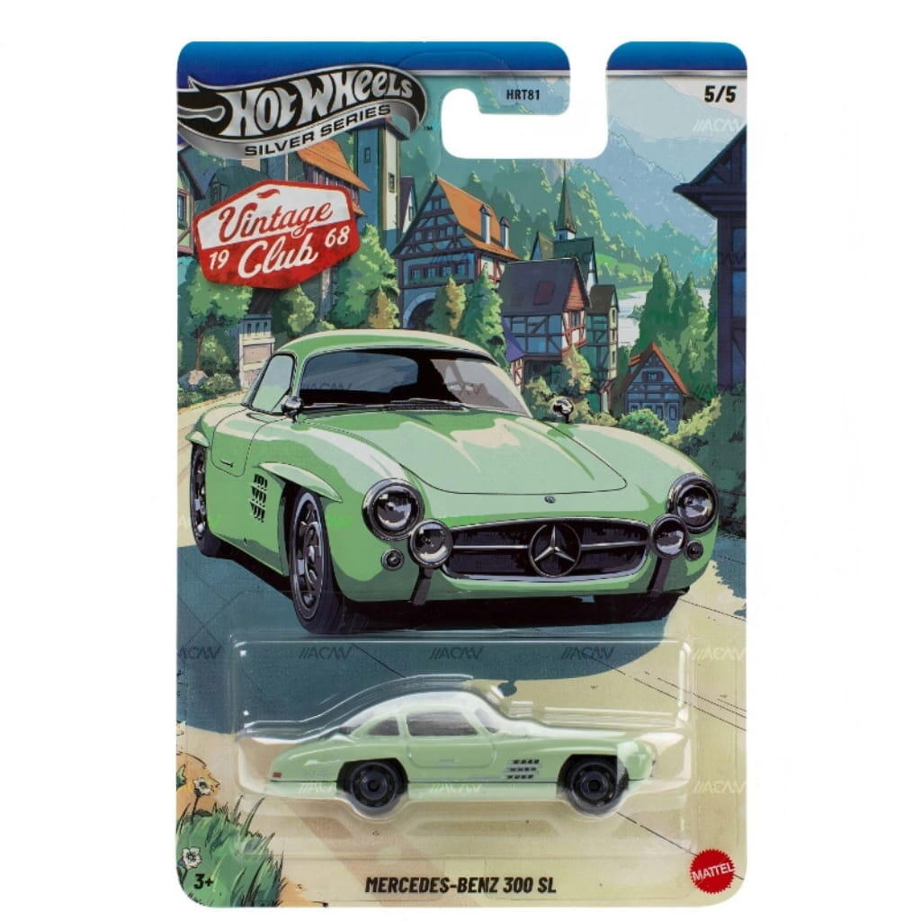 Hot Wheels Silver Series - #HRT81 JKY25 - Mercedes-Benz 300 SL - Vintage Club #5/5 - 1/64