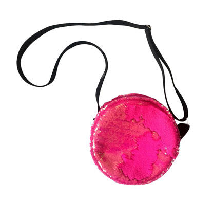 Runde Fluo-Tasche in Pink