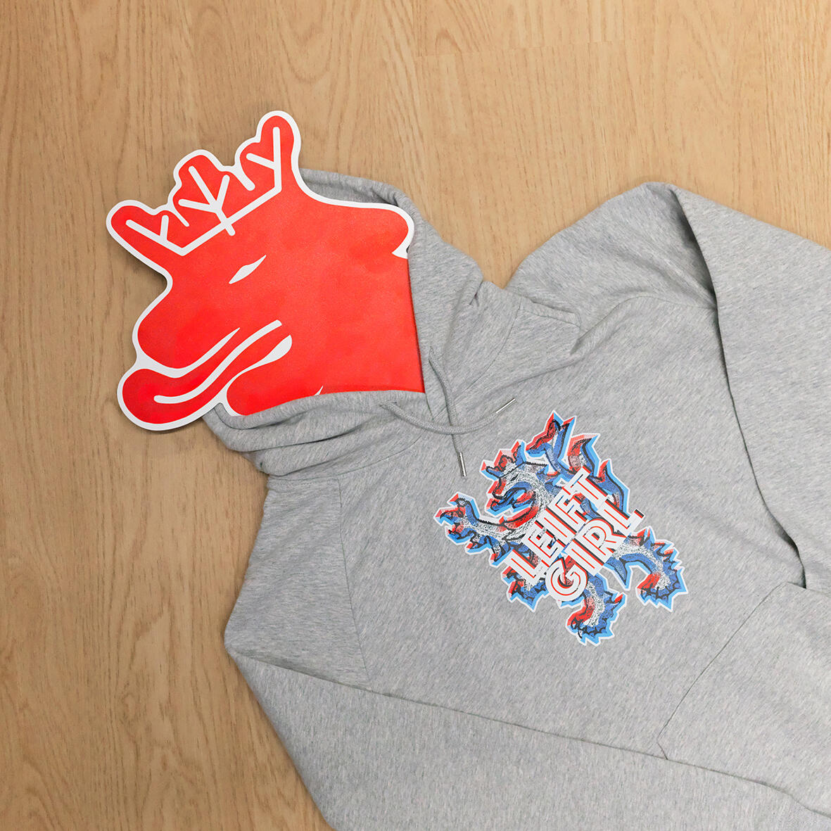 GREY HOODIE LEIWE GIRL