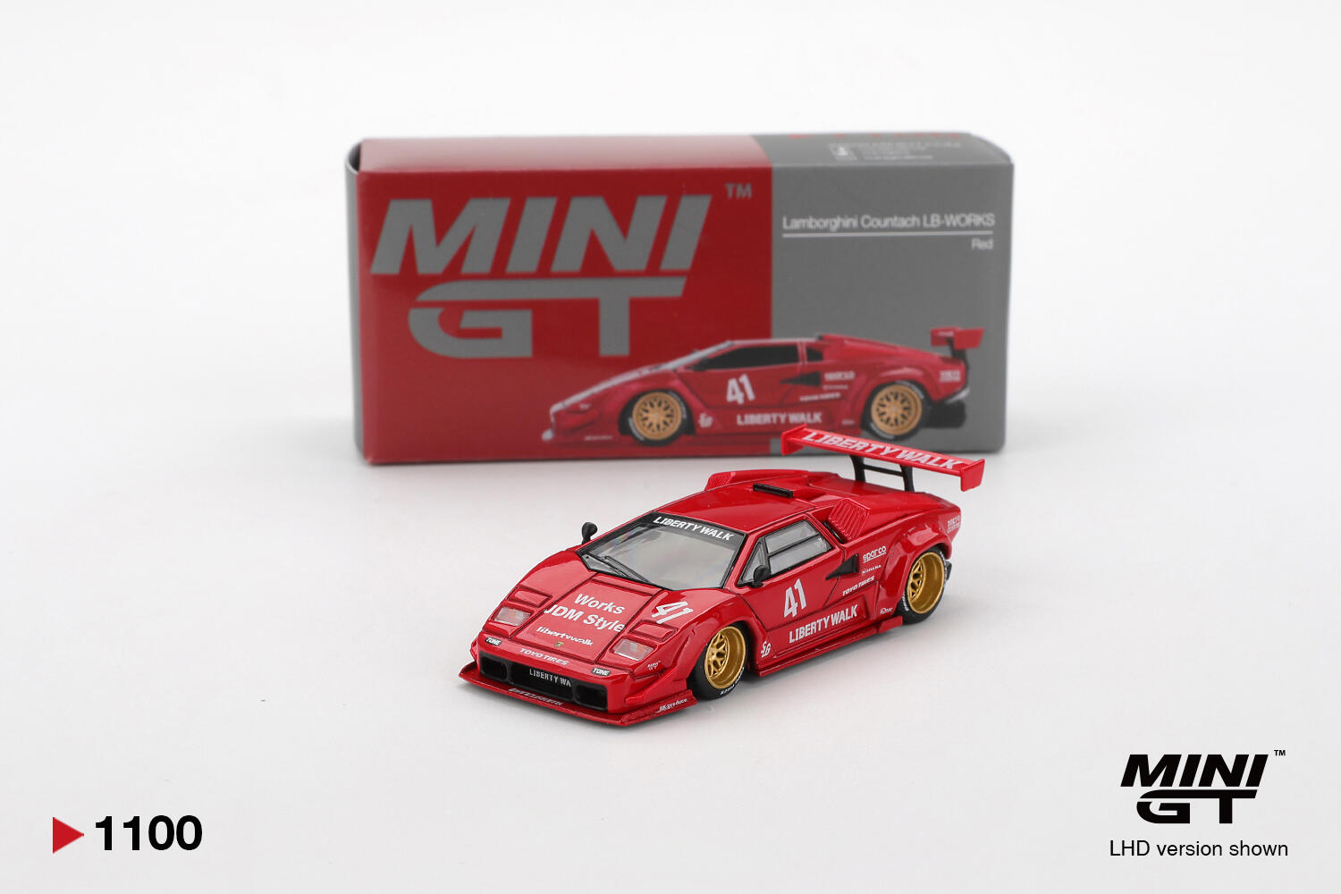 Mini GT - #MGT01100-L - Lamborghini Countach LB-Works - Rot - 1/64