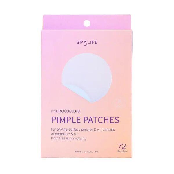 Spalife Patches transparente Hydrocolloid-Pflaster gegen Pickel, 72 Stück - rosa Box