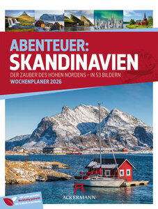 Scandinavie - La magie du Grand Nord - Calendrier hebdomadaire 2026, dimensions (L x H) : 25 x 33 cm, calendrier photo