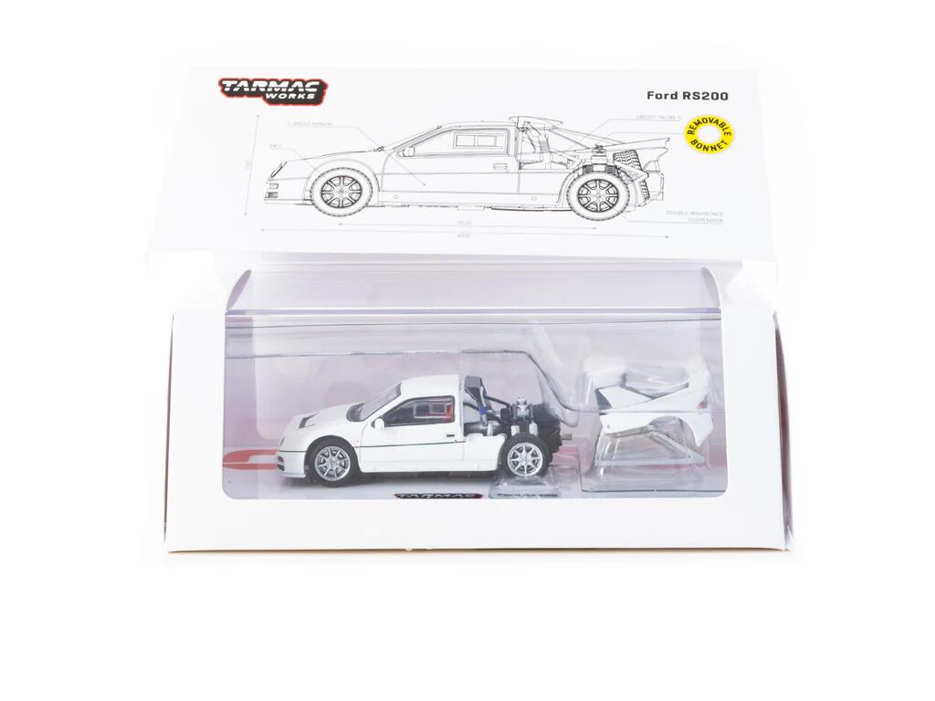 Tarmac Works - Hobby64+ - #T64P-001-WH - Ford RS200 - white - 1/64