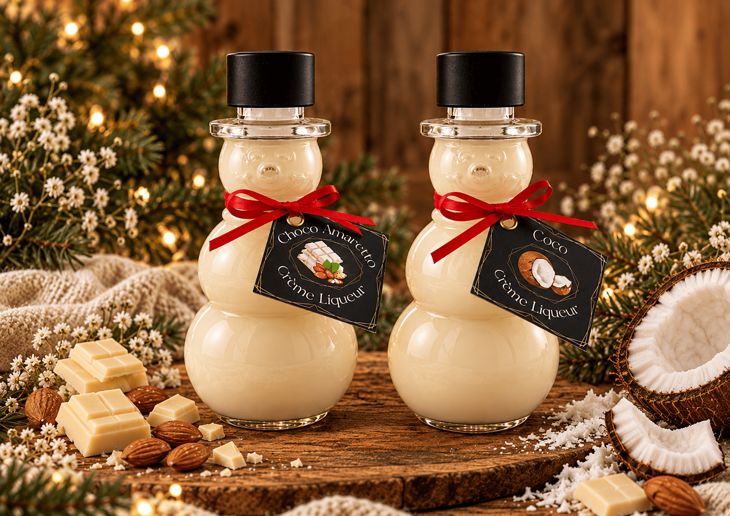 Likörflasche Schneemann 0,2 L 
