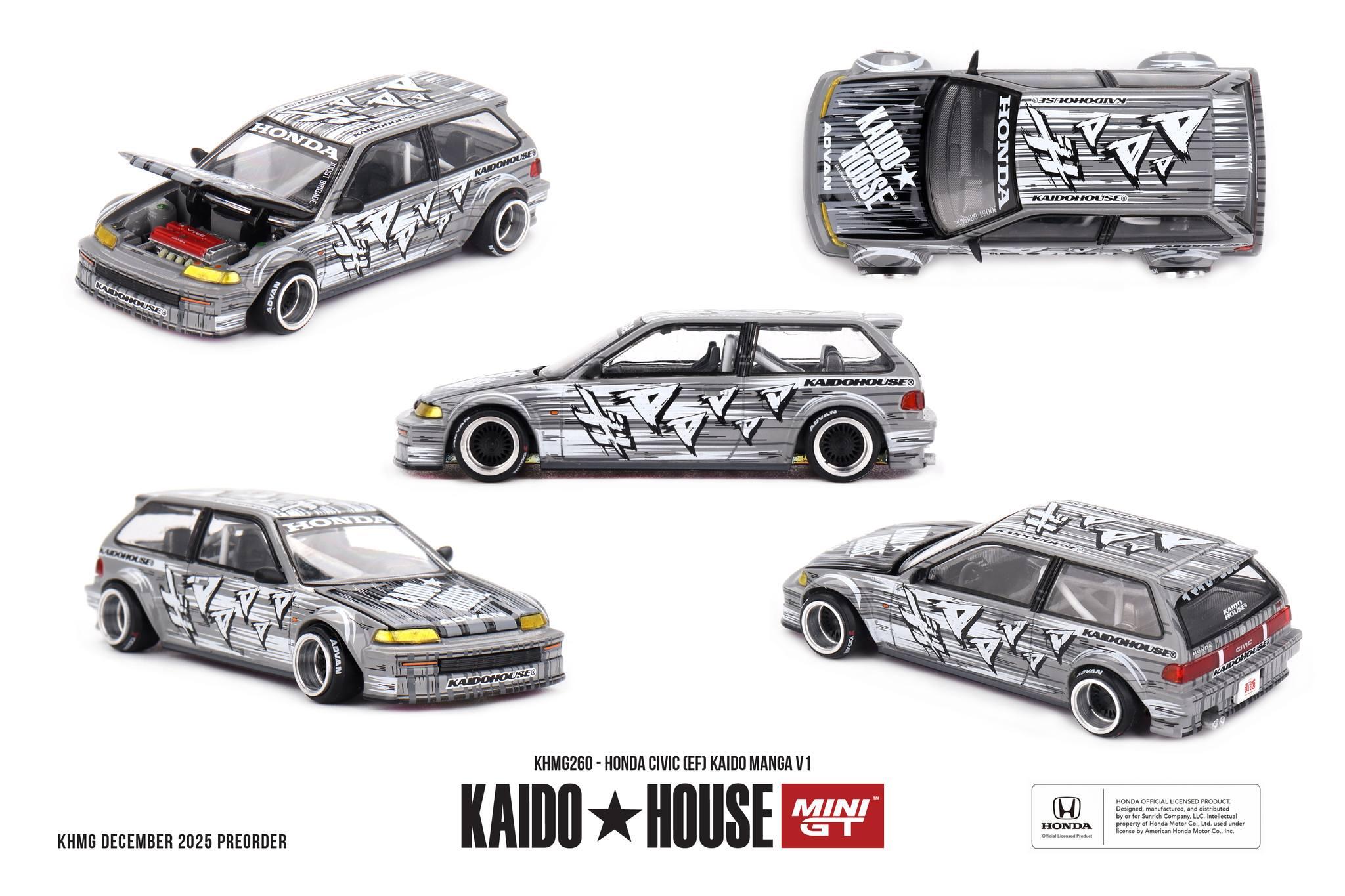 [Pre-order] Kaido★House / Mini GT - #KHMG260 - Honda Civic (EF) Kaido Manga V1 - 1/64