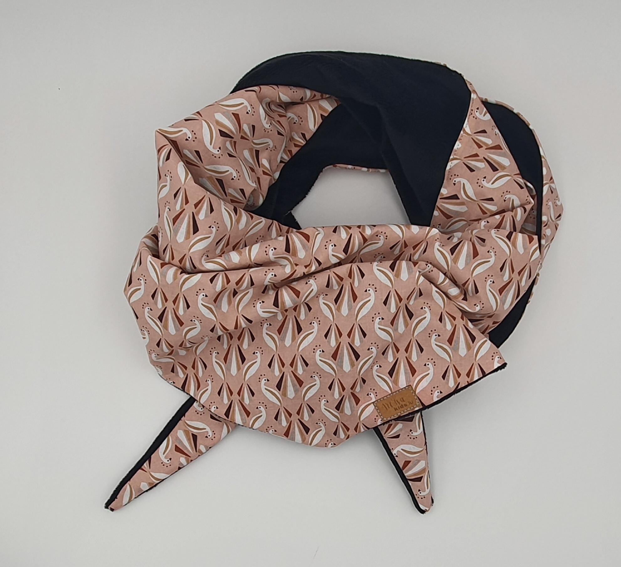 Foulard triangle Filles "Paons"