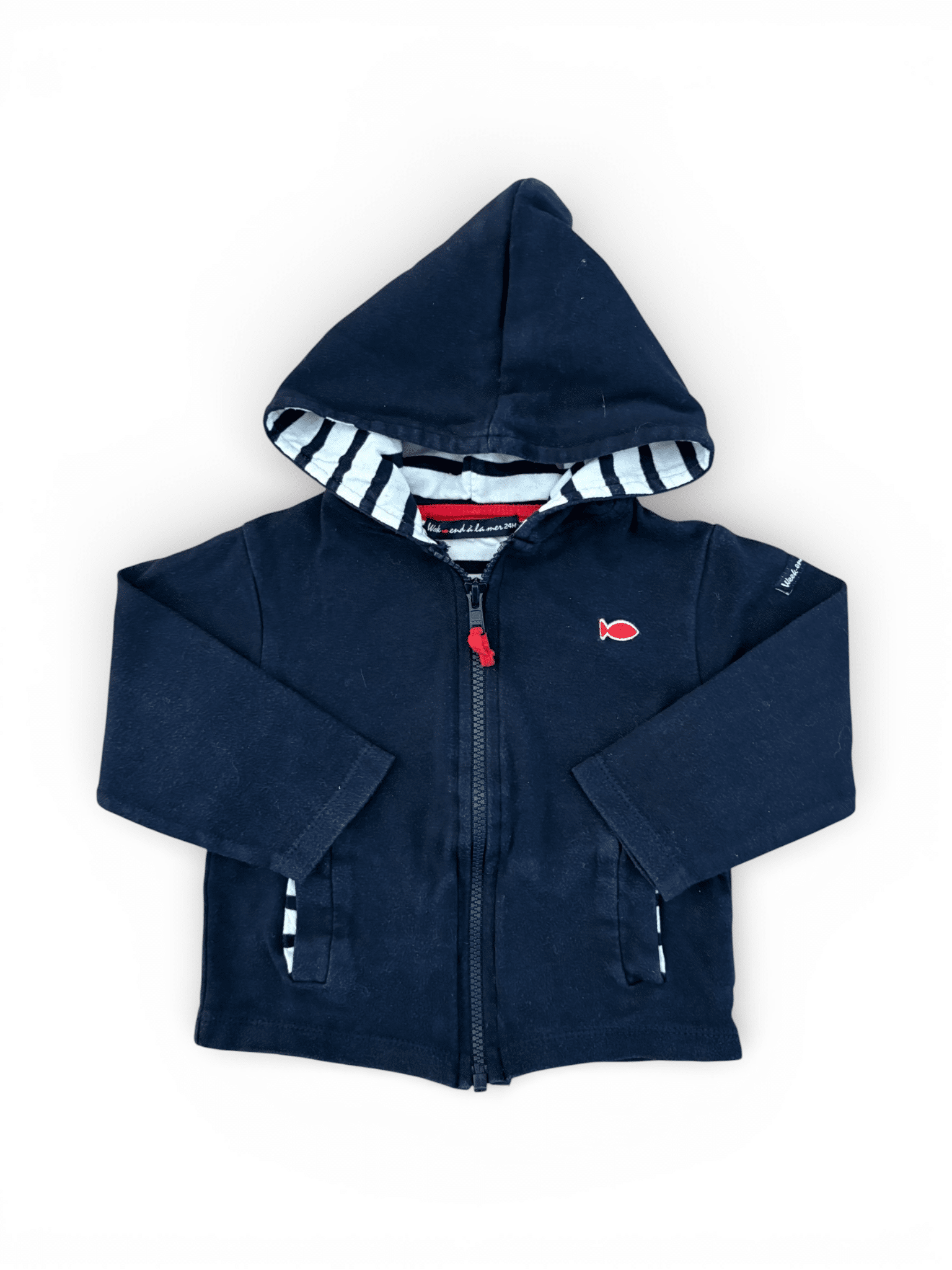 Weekend à la Mer marineblaues Kapuzen-Sweatshirt (24 Monate)