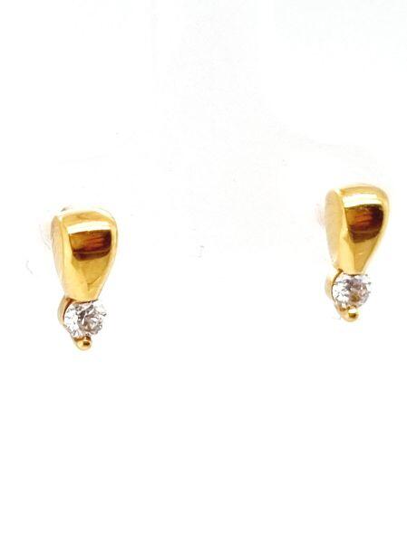 # 18K yellow gold earrings with 0.06ct diamonds