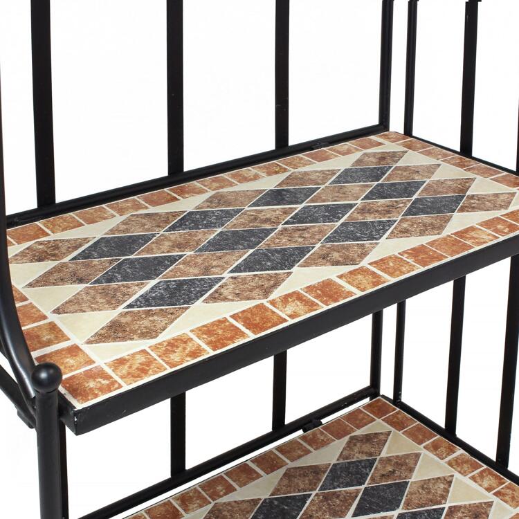 Gartenregal Metall Mosaik 116 x 55 cm outdoor Garten