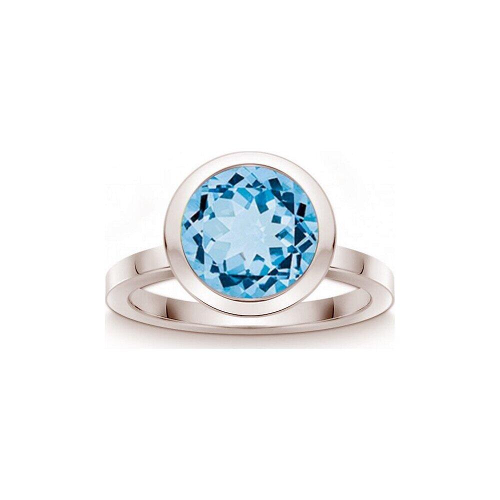 Quinn - Silver ring with blue topaz - 021804658 - Size 56