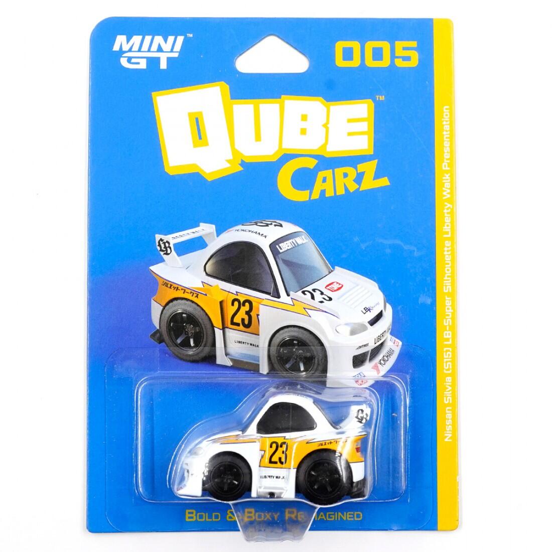 Mini GT - Qube Carz 005 - #QZ00501-BL - Nissan LB-Super Silhouette S15 SILVIA Liberty Walk - Presentation - 1/64