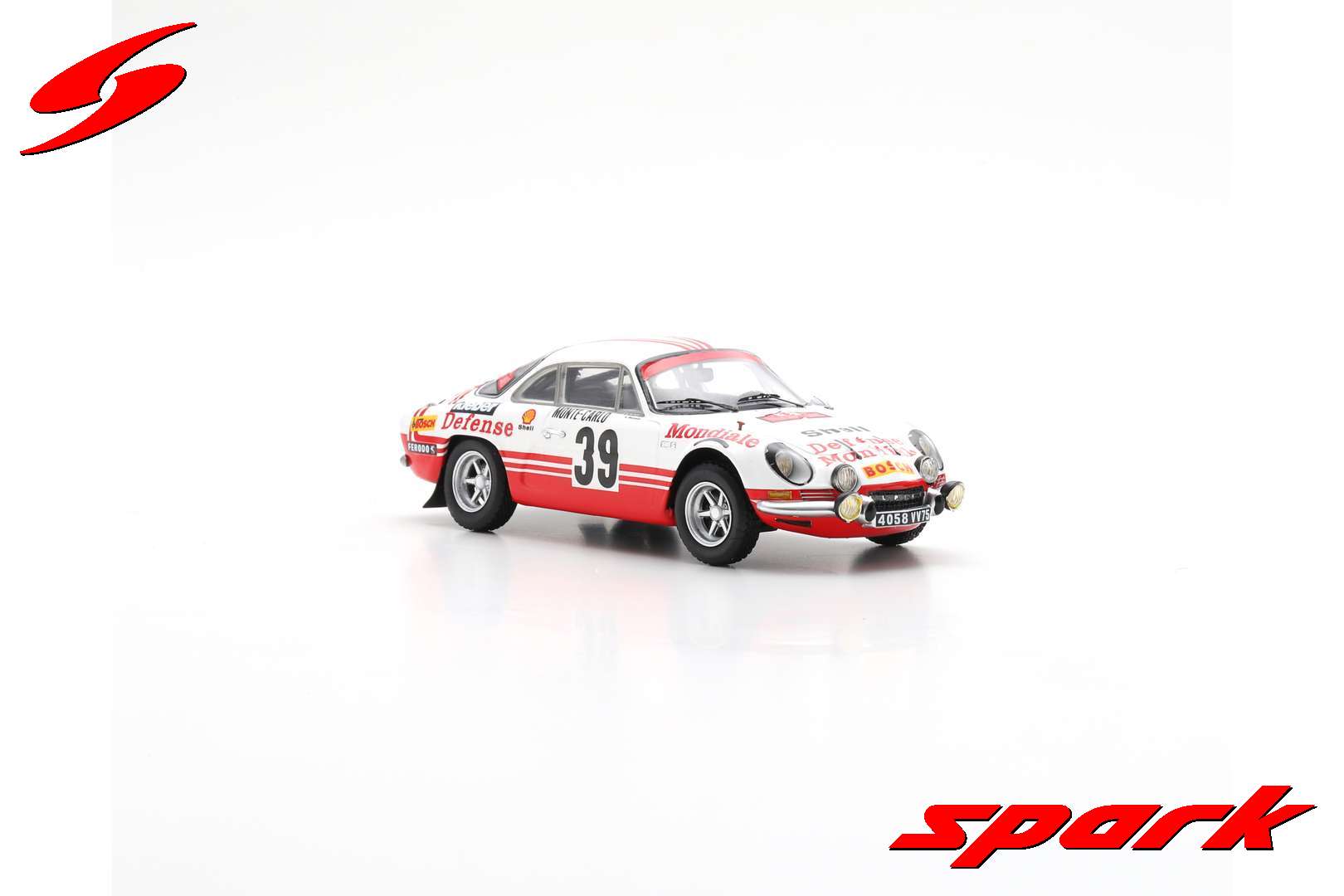 Spark 1/43 Alpine A110 N°39 Rallye Monte Carlo 1973 - Modèle Résine - Prévente