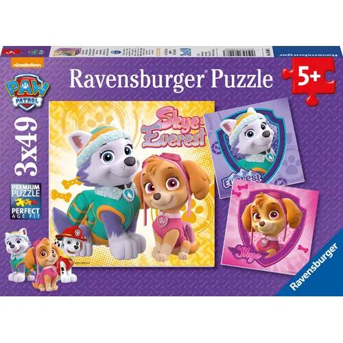Ravensburger Puzzle pour enfants - 08008 Bezaubernde Hundemädchen - Puzzle pour enfants à partir de 5 ans, Puzzle Paw Patrol avec 3×49 pièces