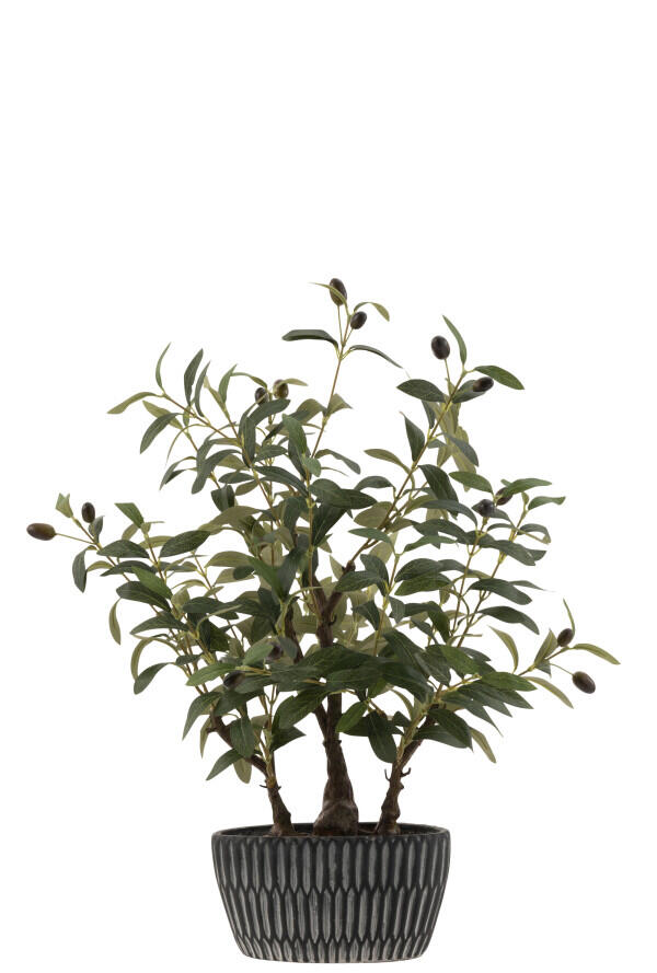 J-Line Olivenbaum Im Topf Knstlich Grn 60 x 22 cm | Letzshop