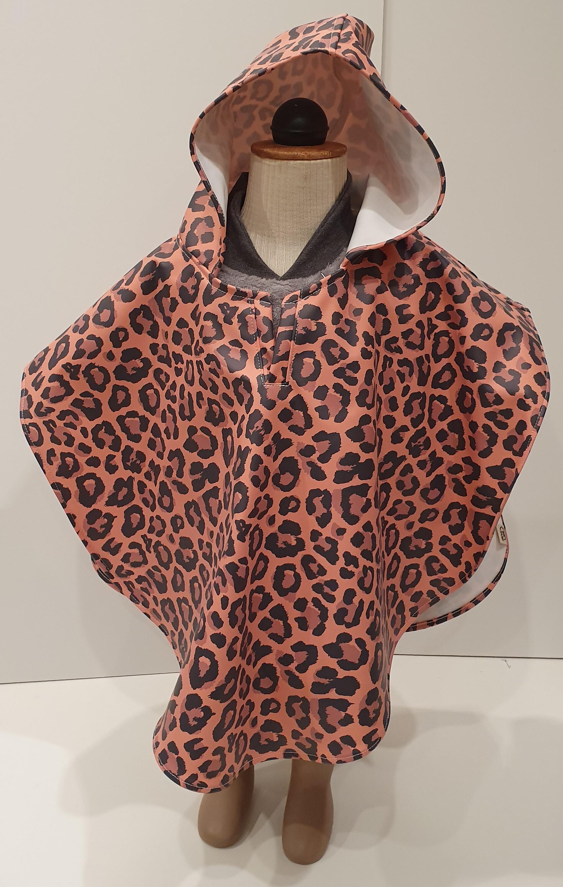 Cape manteau capuche amovible "Animaux gris"
