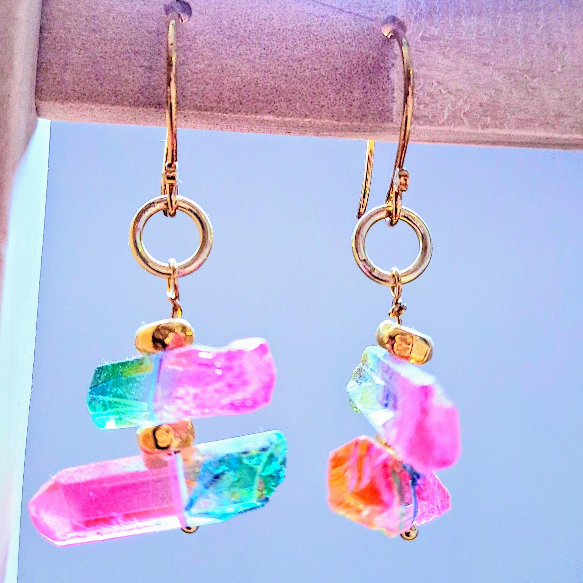 Handmade Crystal Earrings: Magic Unicorn