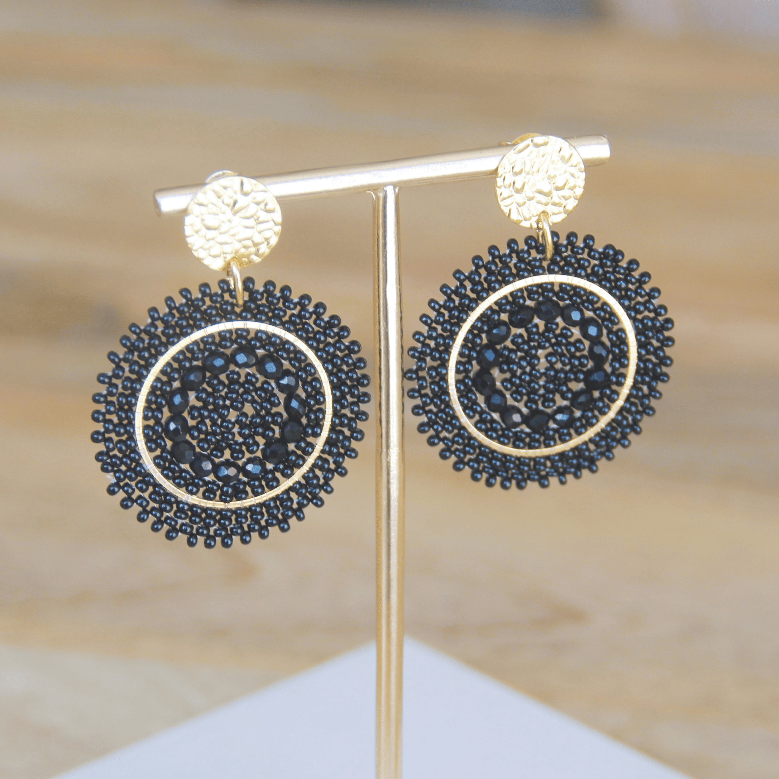 Mini Espagnola noir Boucles d'oreilles