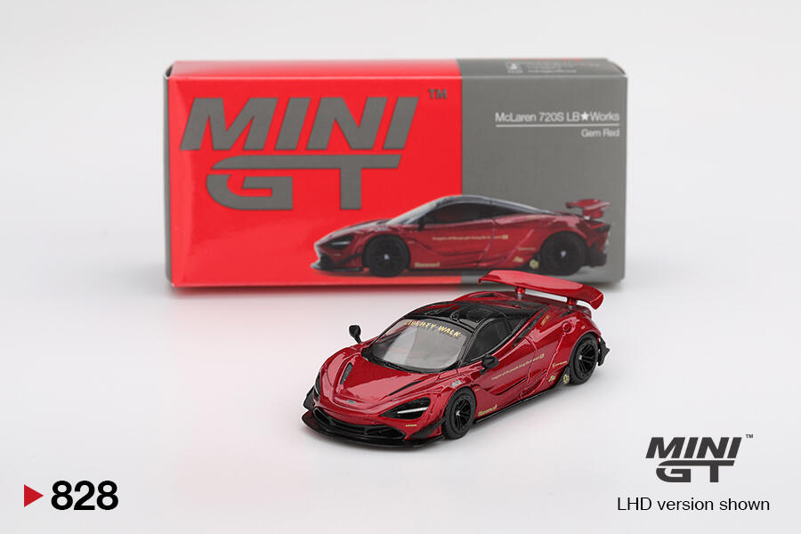 Mini GT - #MGT00828-L - McLaren 720S LB★Works - Gem Red - 1/64