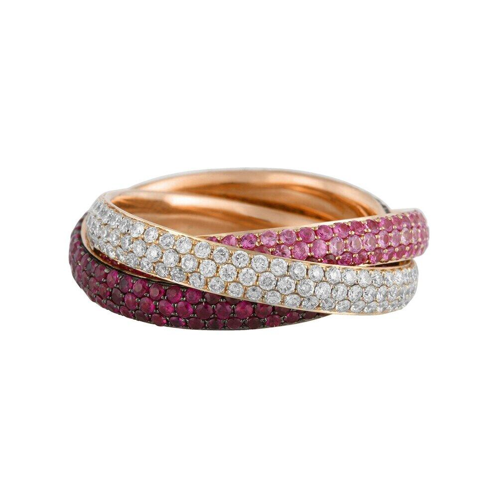 Luna Creation - Ring - Rotgold 18K - Diamant 1.13ct Rubin - 1C425R856-1 - Weite 56