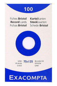 13301E: BRISTOL CARDS 75×125 mm BLANK