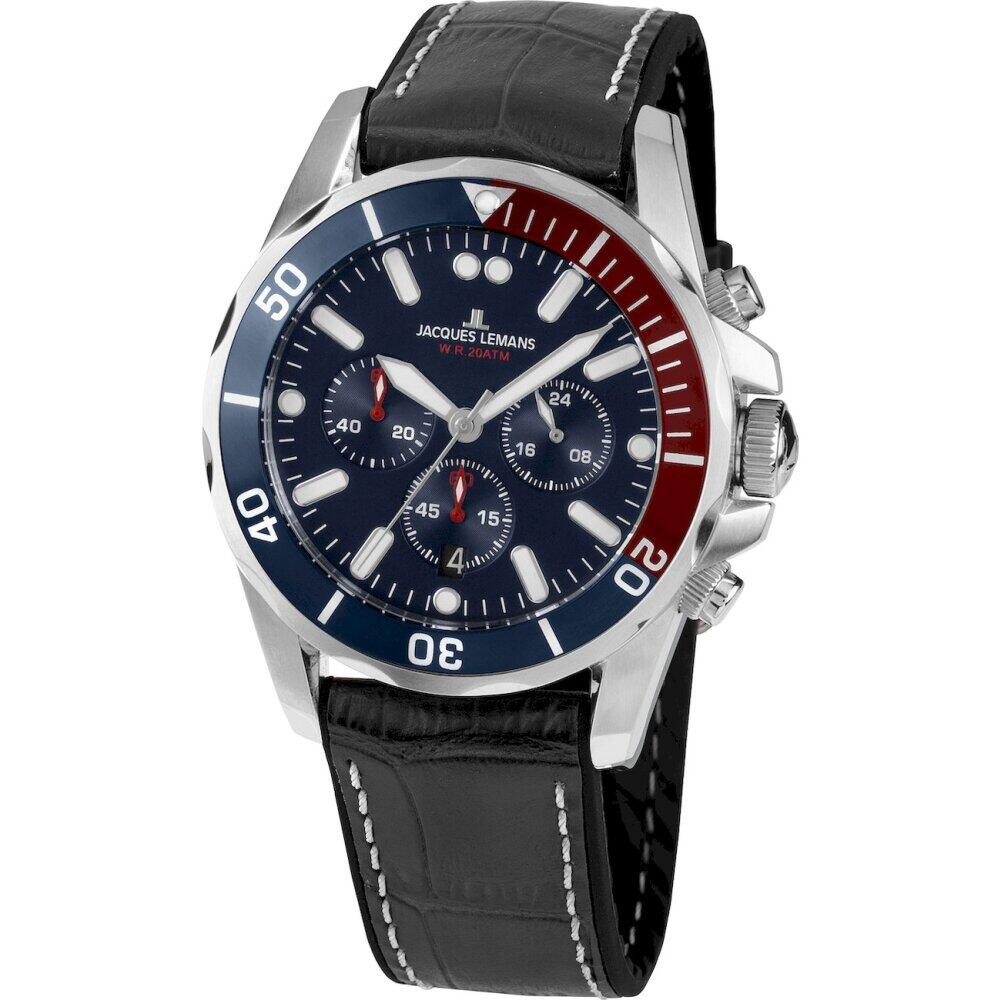 Jacques Lemans - Montre-bracelet - Homme - Chronographe - Liverpool Sport 1-2091B
