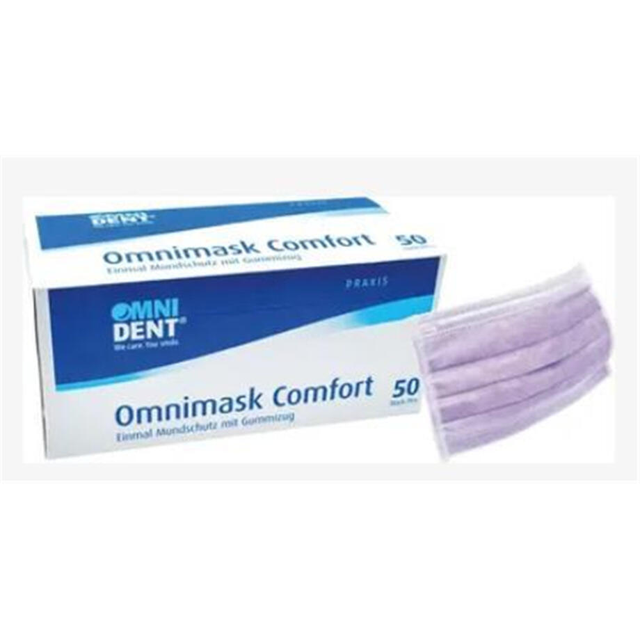 Omnimask Comfort - Pack de 50 avec bande elastique, violet