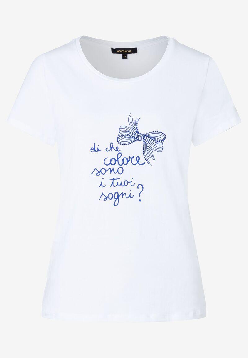 T-Shirt mit Wording-Print ''Bow"