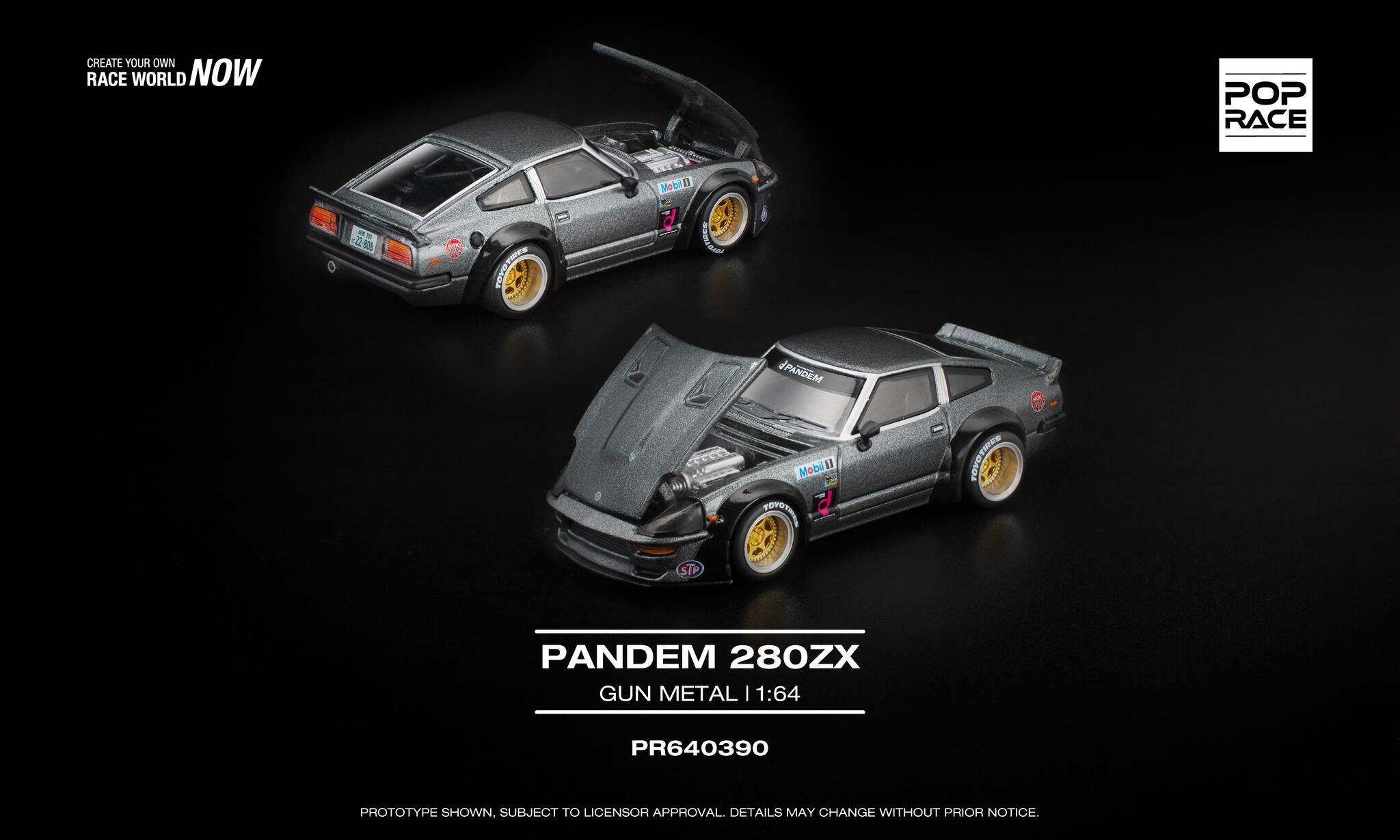 [En précommande] Pop Race - #PR64-390 - PANDEM 280ZX - gris métallisé - échelle 1:64