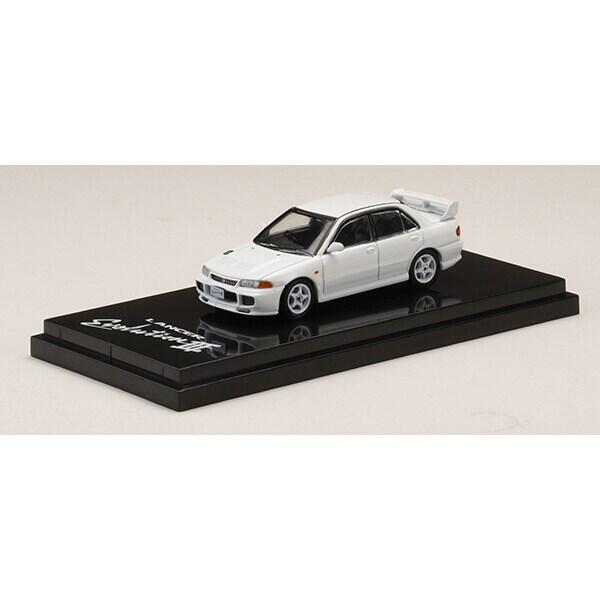 Hobby Japan - #HJ641010W - Mitsubishi Lancer GSR Evolution III (CE9A) - Scortia White - 1:64 scale
