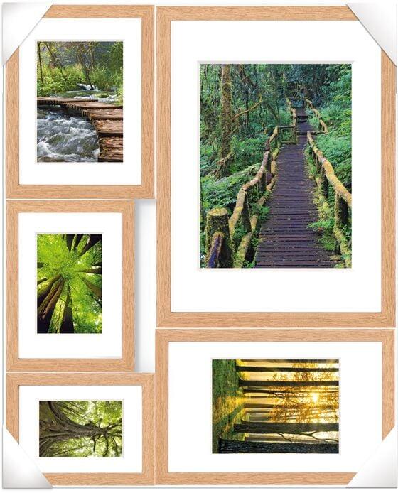Collage photo frame Green Magic for 5 photos, 53 x 65 cm