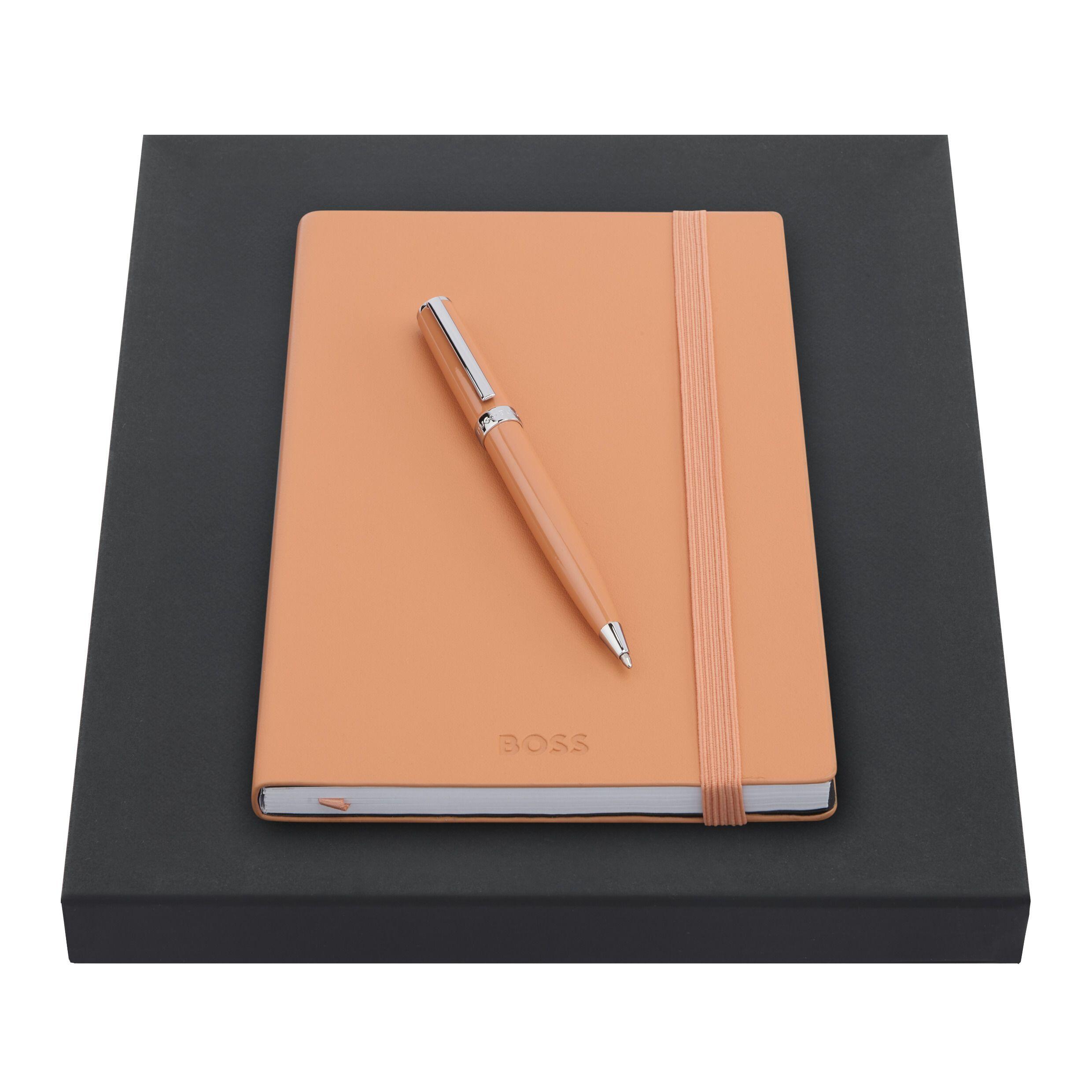 Set HUGO BOSS Light Orange (Kugelschreiber &amp; A5-Notizbuch)