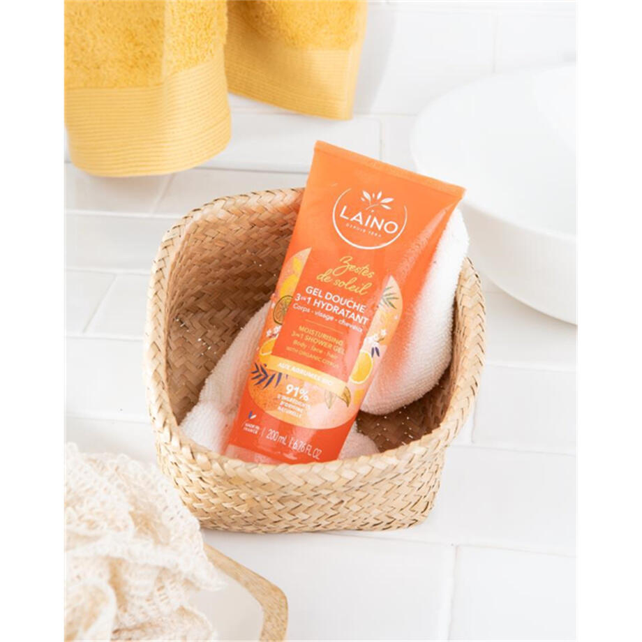 Gel douche 3 en 1 Agrumes Shampooing, Douche et Visage, 200 ml