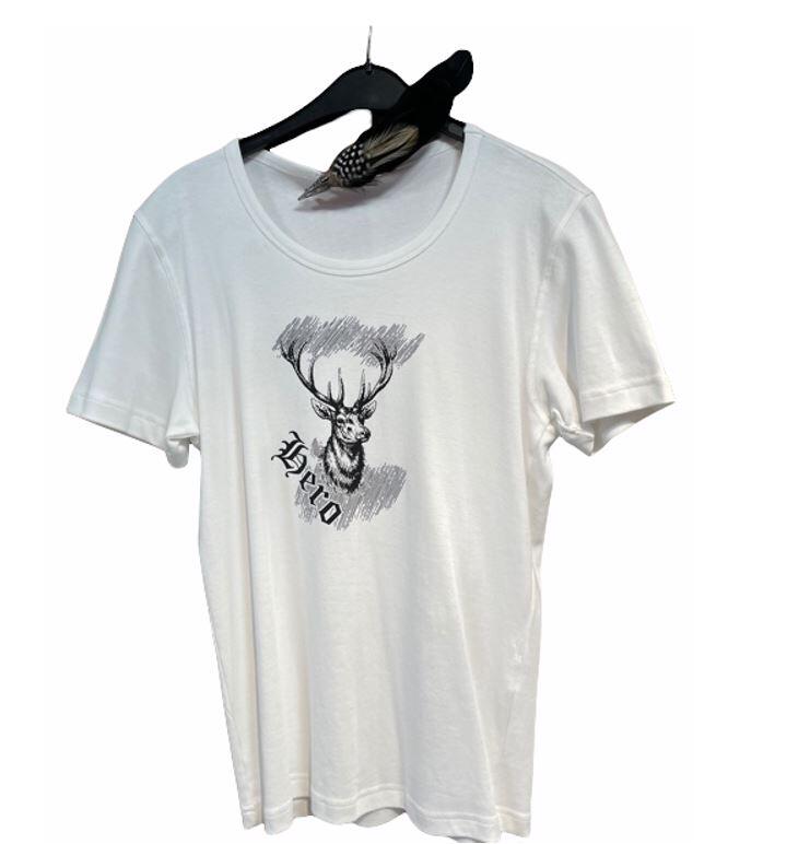 Oktoberfest, Bierfest, Trachten Herren T-Shirt Hirsch Hero weiß 