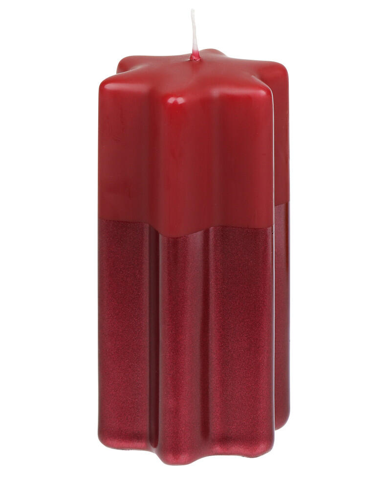 Steinhart candle Star Christine, 6 x 12 cm, antique red