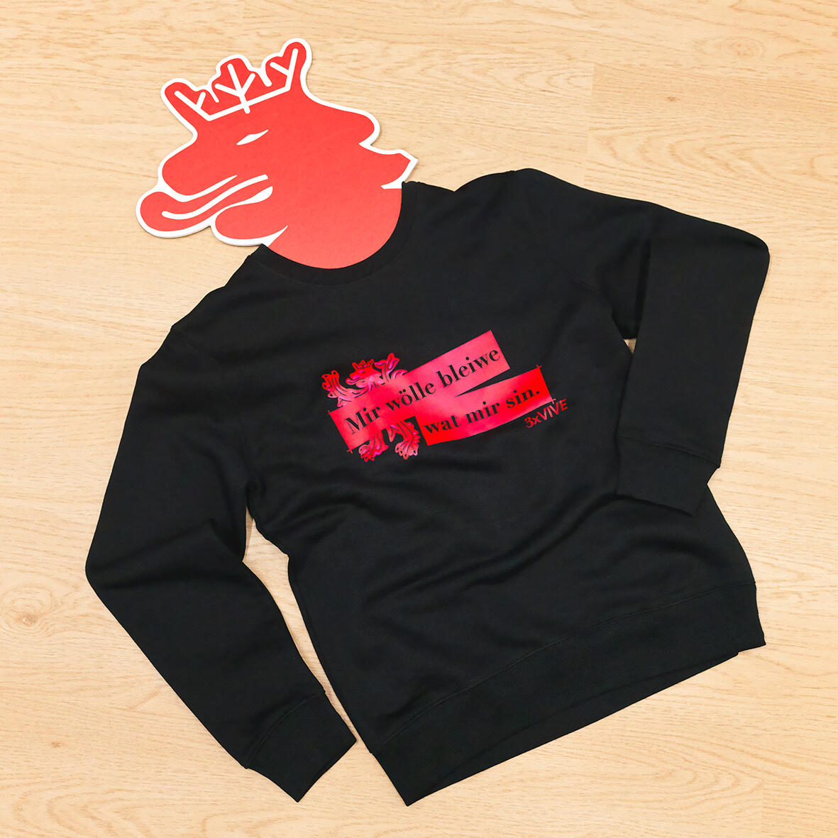 HOODIE MIR WELLEN BLEIWEN BLACK