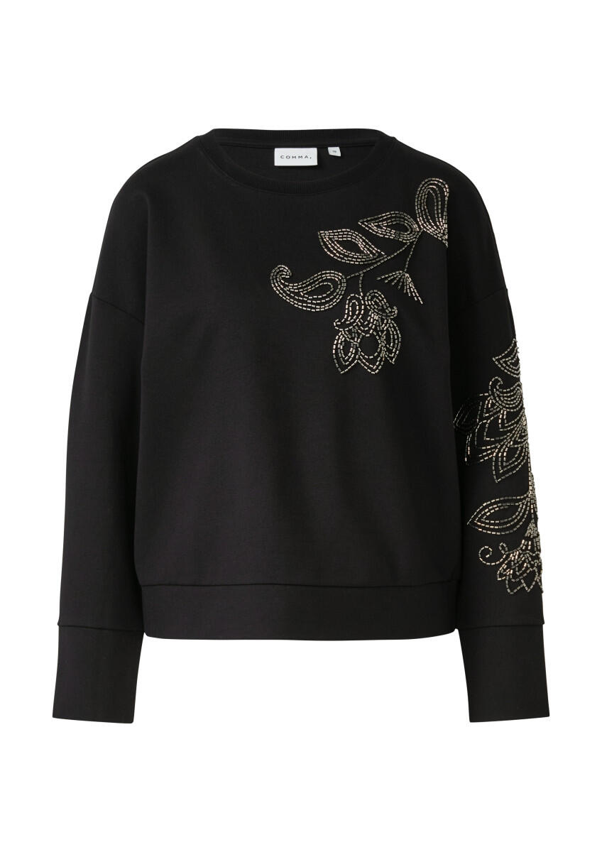 Sweat-shirt à broderie décorative