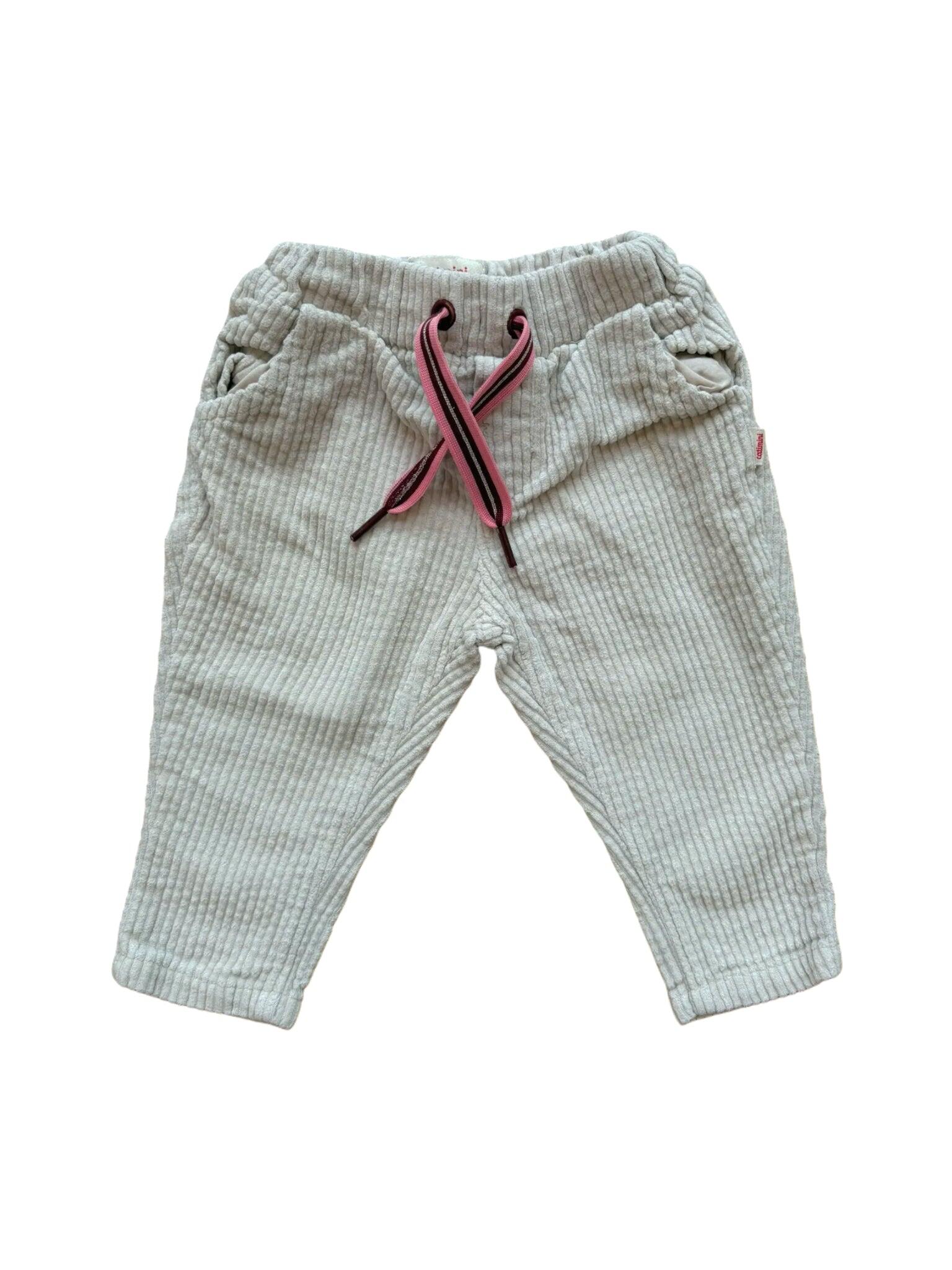 Catimini Pantalon en velours côtelé couleur crème (6M / 68)