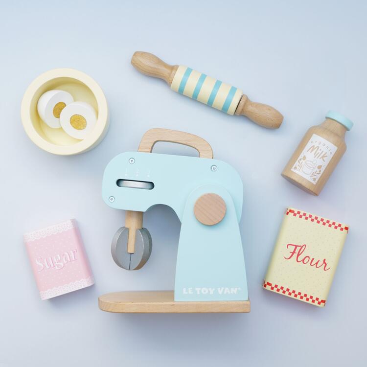 Le Toy Van - TV285 Educational Wooden Dough Mixer Game 2 Years with 8 Accessories, Montessori Game, Eco-Friendly Toy, Includes 1 Rolling Pin, 1 Bowl Le Toy Van - TV285 Educational Wooden Dough Mixer Game 2 Years with 8 Accessories, Montessori Game, Eco-Friendly Toy, Includes 1 Rolling Pin, 1 Bowl