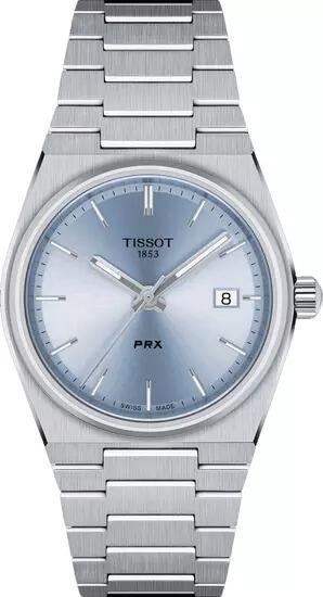 Uhr Tissot PRX mit blauem Zifferblatt, Gehäuse 35 mm