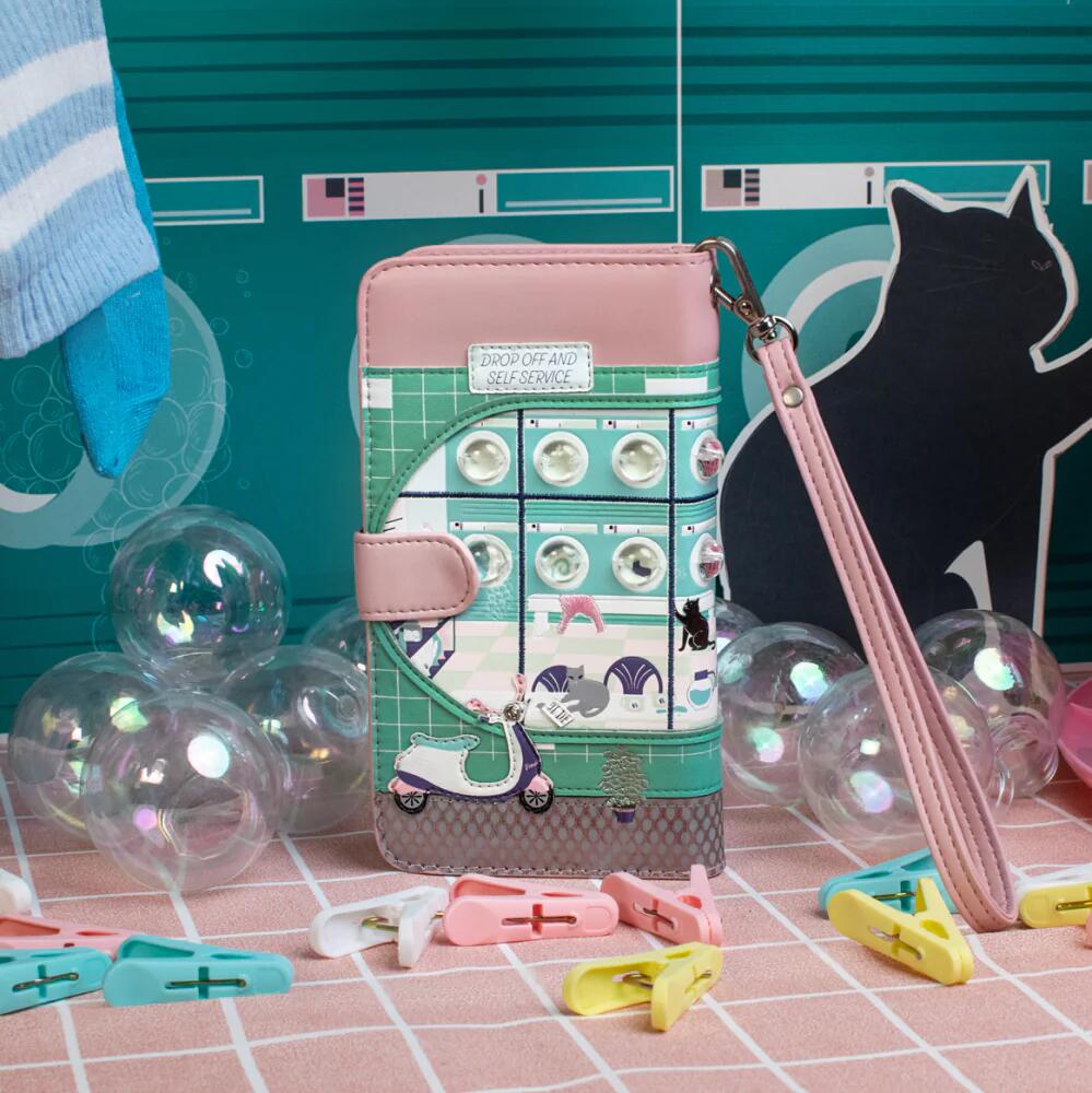 VENDULA LONDON BUBBLE CATS LAUNDROMAT Coque universelle à clapet pour téléphone