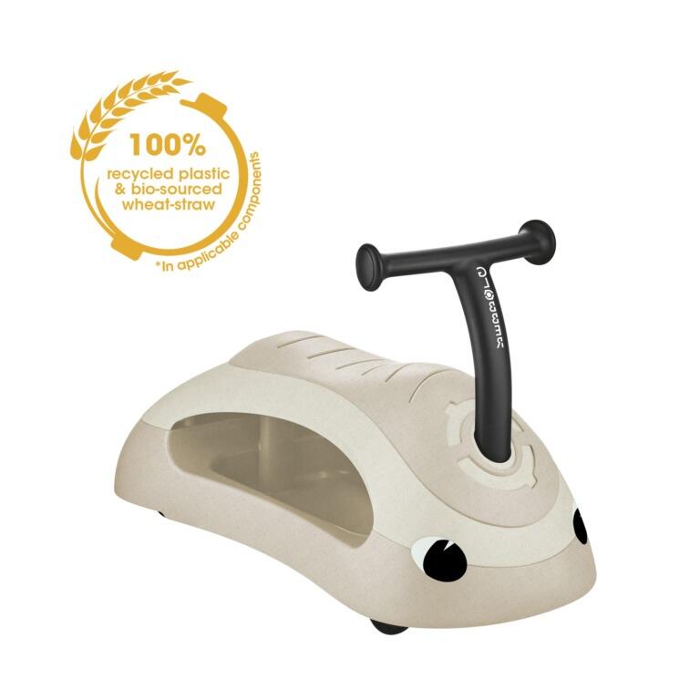 WALK N'ROLL 2 IN 1 ECOLOGIC - Voiture à pédales et aide à la marche (6-36 mois) - Couleur: Blanc coco - GLOBBER