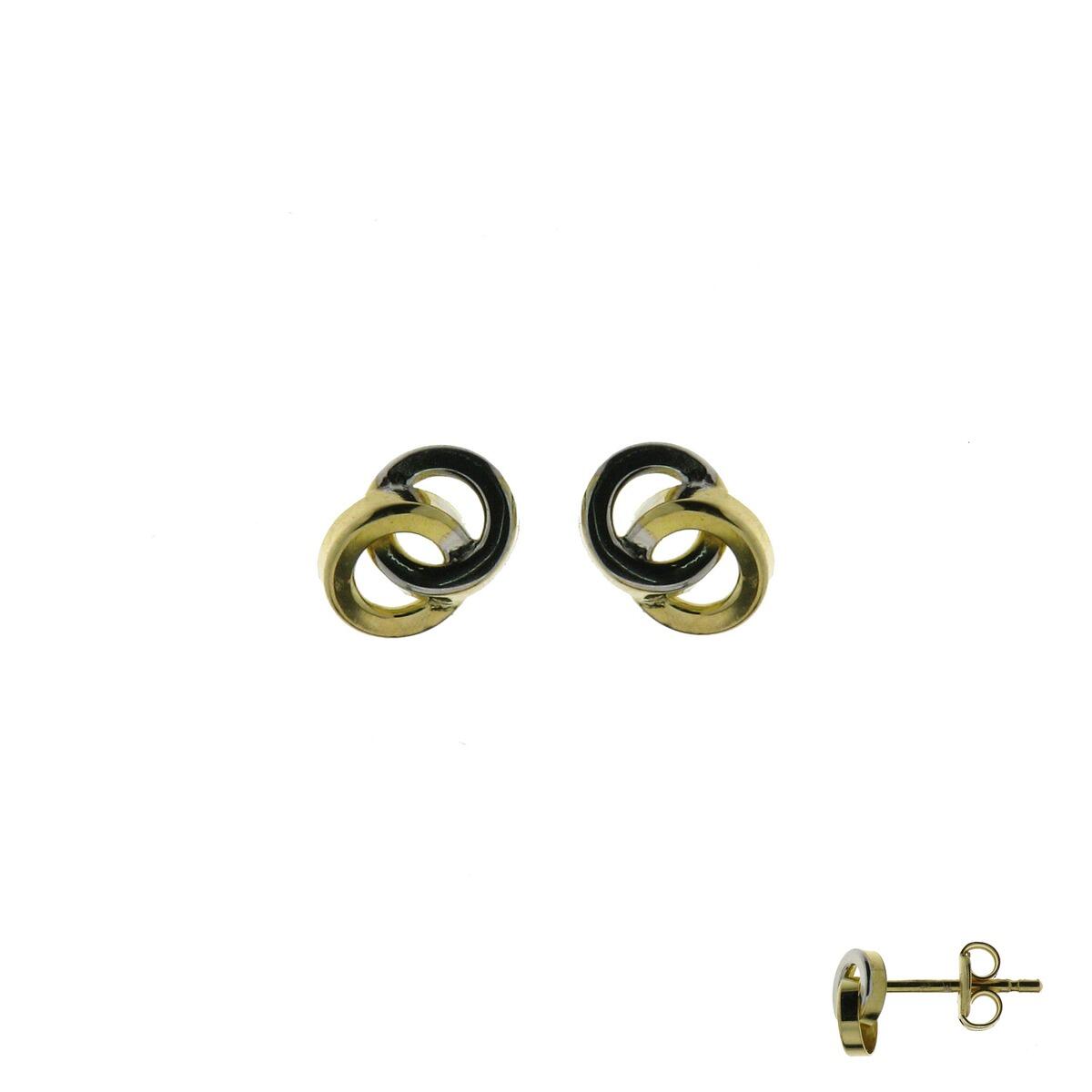 Ohrringe aus Gelbgold 18K und Weißgold 18K