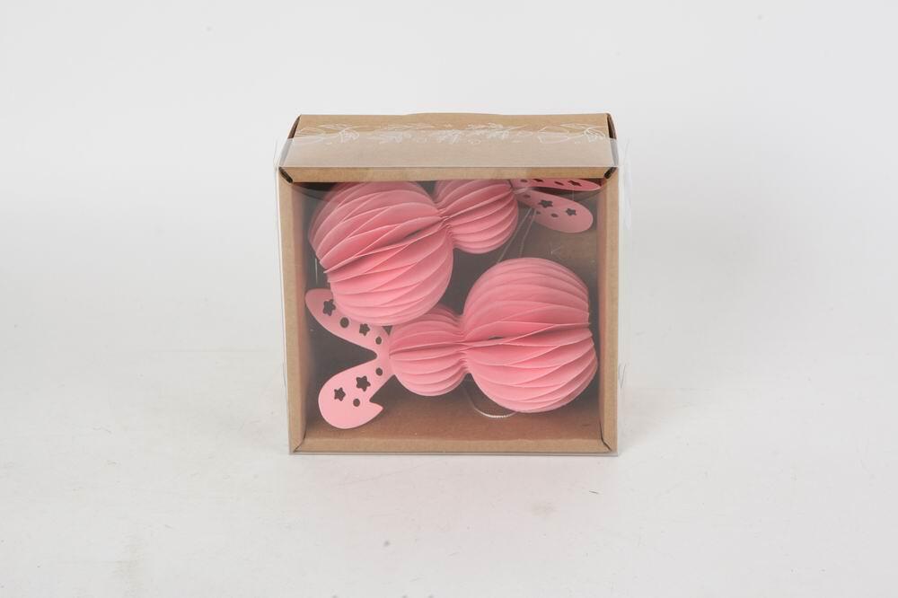 TrendLine Osterei Deko zum aufhängen Papier Ø 6 x 12 cm rosa 6er Set