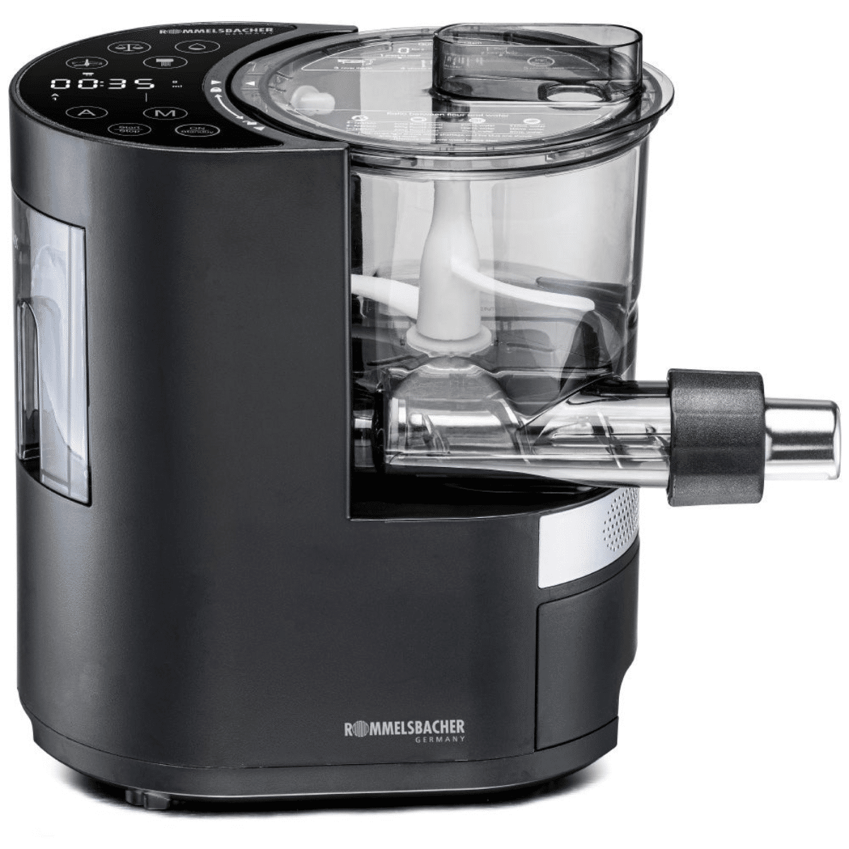Rommelsbacher PM 220 Nudelmaschine – 150 W, Aluminium-Walze, 6 Schnittvarianten, inkl. Zubehör