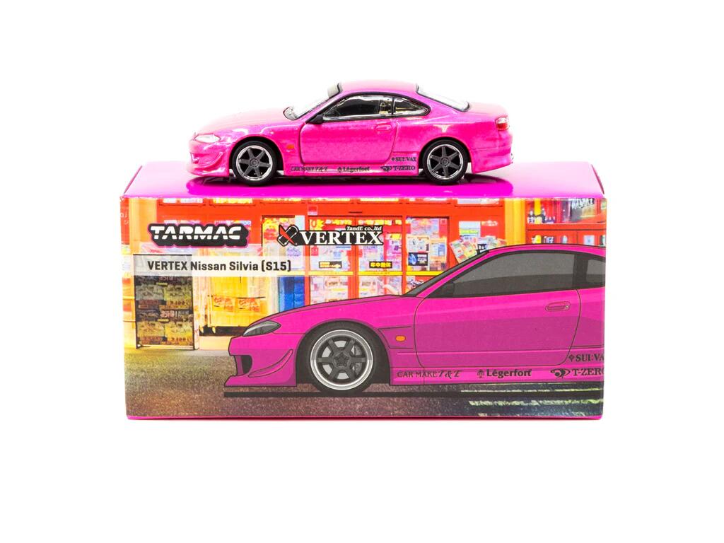 Tarmac Works - #T64G-023-PI - Vertex Nissan Silvia S15 - Pink metallic - 1/64
